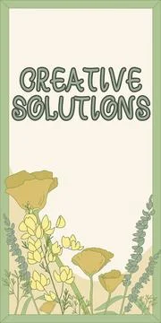 Conceptual display Creative SolutionsOriginal and unique approach in solving a Stock Illustration