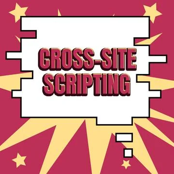 Conceptual display Cross Site Scripting. Business showcase type of security Stockillustratie