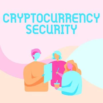 Conceptual display Cryptocurrency Security. Conceptual photo attempts obtain Illustration