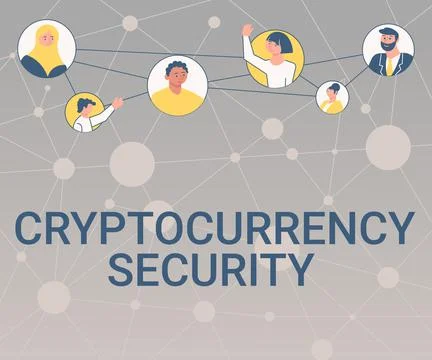 Conceptual display Cryptocurrency Security. Internet Concept attempts obtain Stock-Illustration