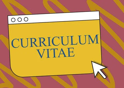 Conceptual display Curriculum Vitae. Concept meaning overview of person Illustrazione stock