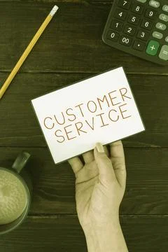 Conceptual display Customer Serviceprocess of ensuring client satisfaction with Stock Photos