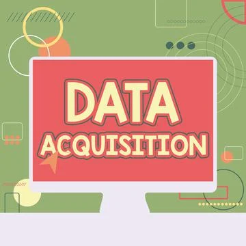 Conceptual display Data Acquisition. Business overview way to obtain statistics イラスト素材
