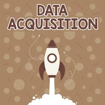 Conceptual display Data Acquisition. Business concept way to obtain statistics Stock Illustration
