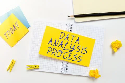 Conceptual display Data Analysis Process. Business overview the procedures or 스톡 사진