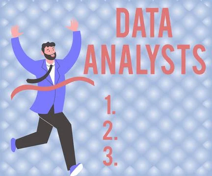 Conceptual display Data Analysts. Concept meaning Programmer Design and Create Stock Illustration
