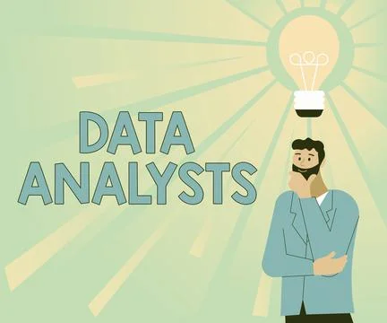 Conceptual display Data Analysts. Word Written on Programmer Design and Create Illustrazione stock
