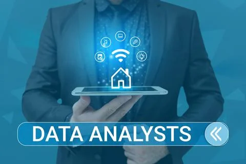 Conceptual display Data Analysts. Word for Programmer Design and Create Report 스톡 사진