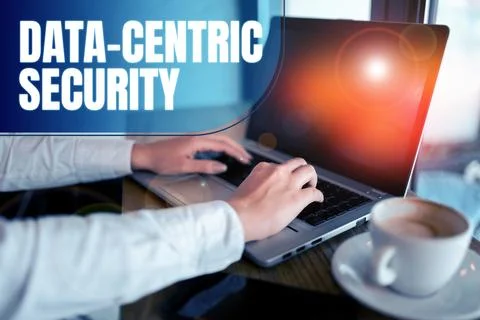 Conceptual display Data Centric Security. Word Written on involves the retrieved Stockfoto's