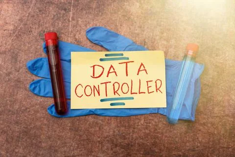 Conceptual display Data Controller. Internet Concept person who determines the Foto stock