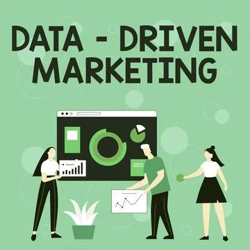 Conceptual display Data Driven Marketing. Word Written on Strategy built on 스톡 일러스트