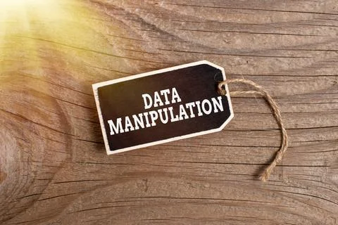 Conceptual display Data Manipulation. Concept meaning the process of changing Stock Photos