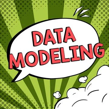 Conceptual display Data Modeling. Business concept process of transferring data Stock Illustration