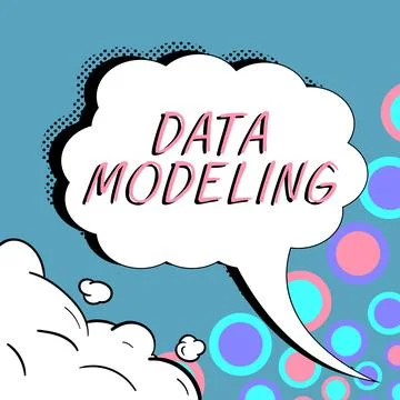 Conceptual display Data Modeling. Business idea process of transferring data Stock Illustration
