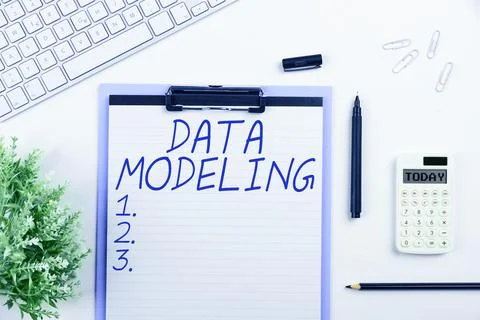 Conceptual display Data Modeling. Business approach process of transferring data Stock Photos