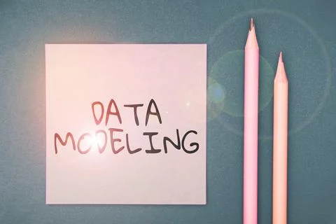 Conceptual display Data Modeling. Internet Concept process of transferring data 스톡 사진