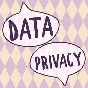 Conceptual display Data Privacy. Business concept internet security and digital Stock Illustration