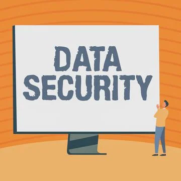 Conceptual display Data Security. Business concept the process of protecting Illustrazione stock