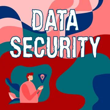 Conceptual display Data Security. Business approach Confidentiality Disk Stock Illustration