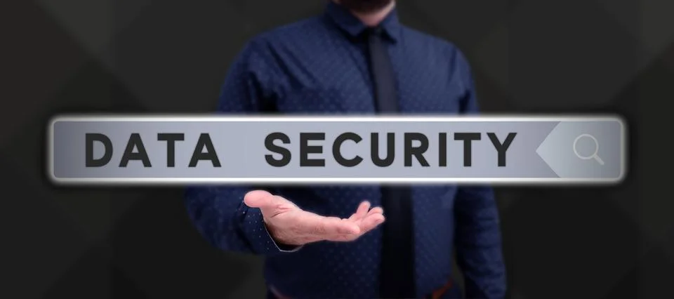 Conceptual display Data Security. Business idea Confidentiality Disk Encryption Stock Photos