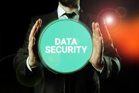 Conceptual display Data Security. Business showcase Confidentiality Disk Stock Photos