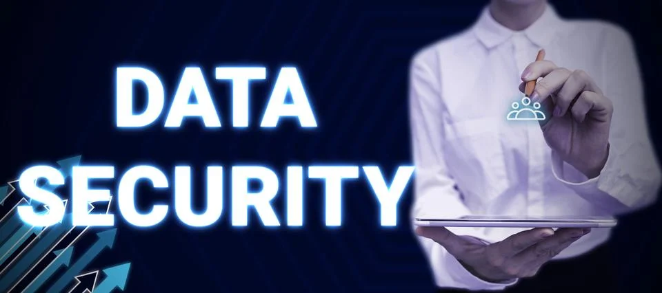 Conceptual display Data Security. Concept meaning Confidentiality Disk Stock Photos
