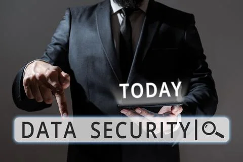 Conceptual display Data Security. Word for Confidentiality Disk Encryption Stock Photos