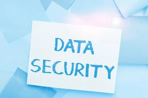 Conceptual display Data Security. Word Written on Confidentiality Disk Stock Photos