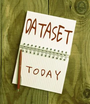 Conceptual display Dataset. Internet Concept collection of numbers or values Stock Photos