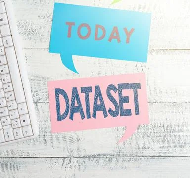 Conceptual display Dataset. Internet Concept collection of numbers or values Foto stock