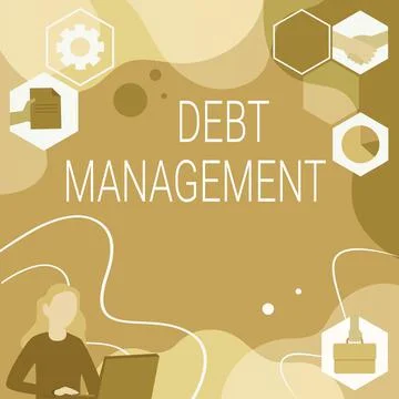 Conceptual display Debt Management. Concept meaning The formal agreement between 스톡 일러스트