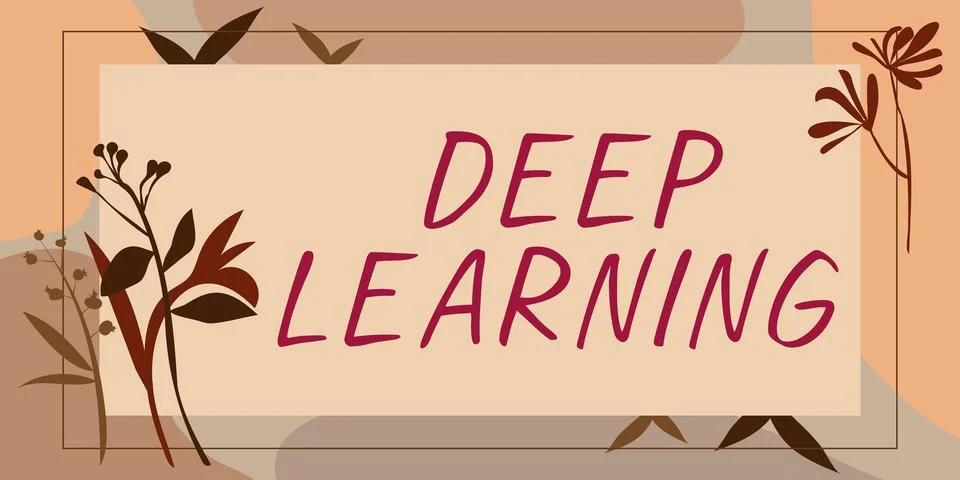 Conceptual display Deep Learning. Business approach Hierarchical Abstractions 스톡 일러스트
