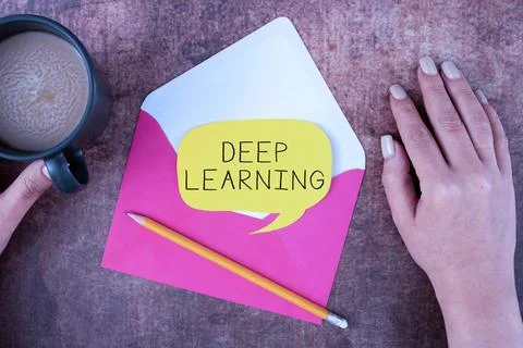 Conceptual display Deep Learning. Business idea Hierarchical Abstractions Foto stock