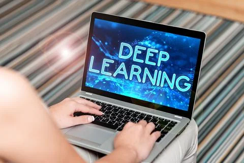 Conceptual display Deep Learning. Word Written on Hierarchical Abstractions Foto stock