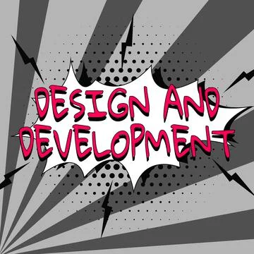 Conceptual display Design And Development. Internet Concept Defining the Stock Illustration