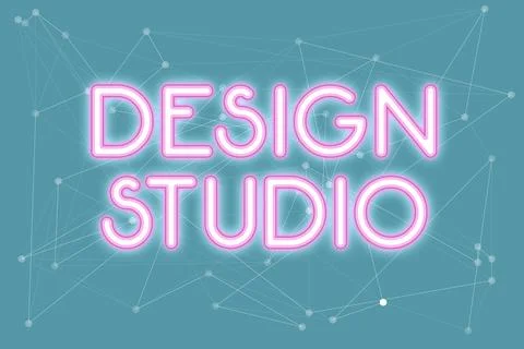 Conceptual display Design Studio. Business concept work environment specifically Stock Illustration