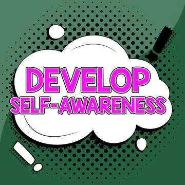 Conceptual display Develop Self Awareness. Word Written on Improve sharp 스톡 일러스트