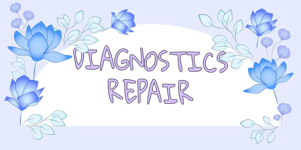 Conceptual display Diagnostics RepairA program or routine that helps a user to Ilustración de archivo