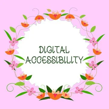 Conceptual display Digital Accessibility. Word Written on electronic technology Stock Illustration