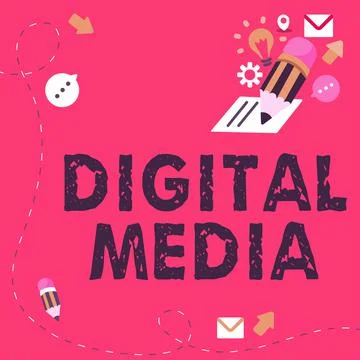 Conceptual display Digital Media. Business concept Accessing any digitized Stock Illustration