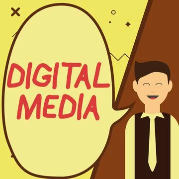 Conceptual display Digital Media. Conceptual photo Accessing any digitized Stock Illustration