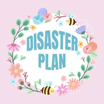 Conceptual display Disaster Plan. Internet Concept Respond to Emergency Stock Illustration
