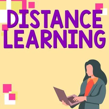 Conceptual display Distance Learning. Internet Concept educational lectures Stock Illustration