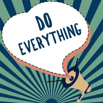 Conceptual display Do Everything. Business concept Jack of All Trades Self Stock Illustration