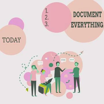 Conceptual display Document Everything. Business showcase computer file that Stock Illustration