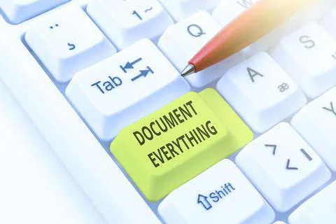 Conceptual display Document Everything. Concept meaning computer file that Stock Photos
