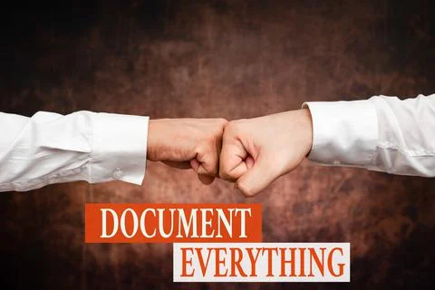 Conceptual display Document Everything. Conceptual photo computer file that Foto stock