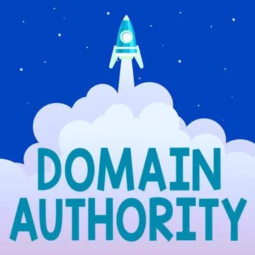 Conceptual display Domain Authority. Internet Concept calculated metric for how Stockillustratie