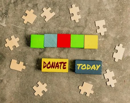 Conceptual display Donate. Word for give money or goods for good cause for Stock Photos