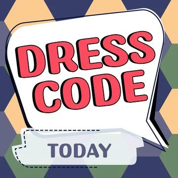 Conceptual display Dress Code. Business showcase an accepted way of dressing for イラスト素材